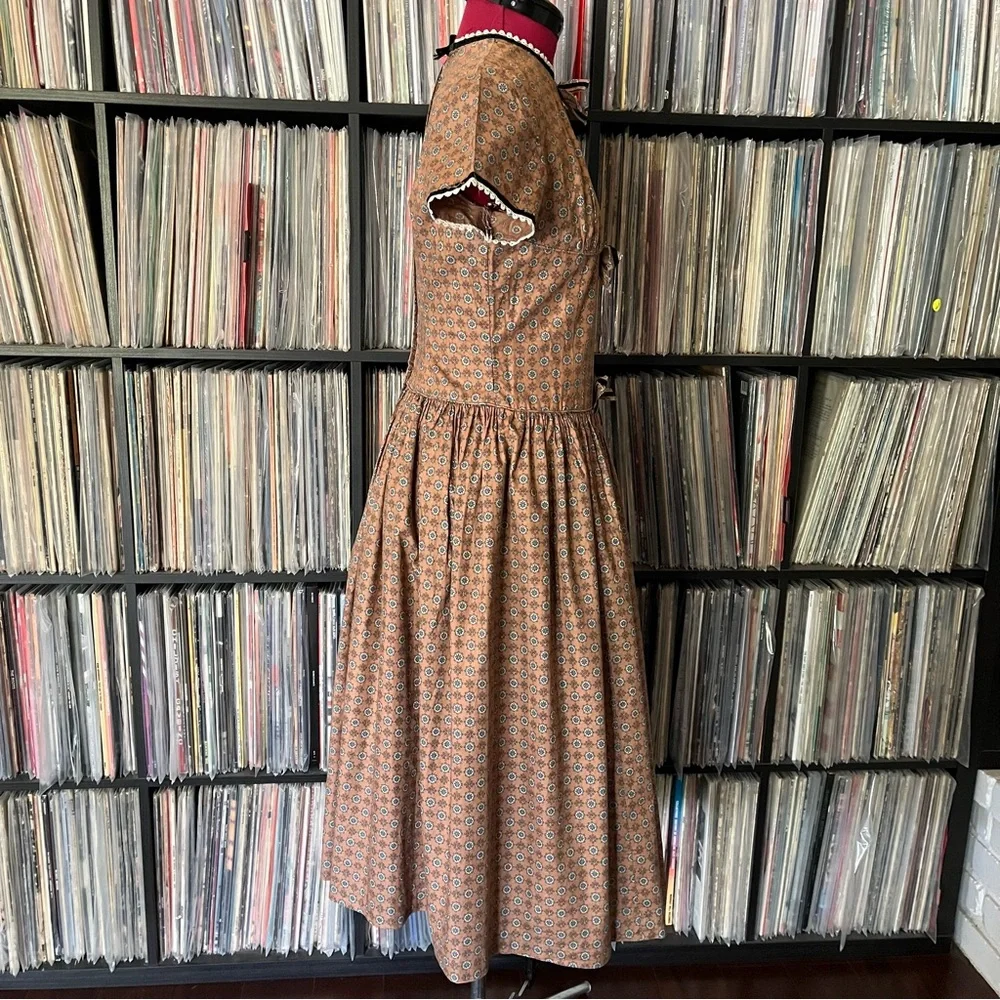 vintage 40s 50s calico dress bows 🤎🖤🤎 - Picture 7 of 11